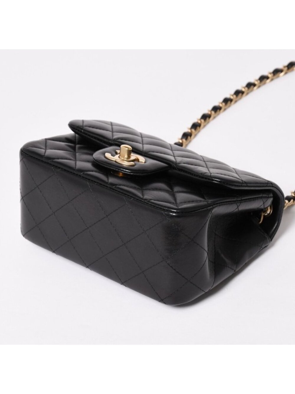 Chanel Mini Quilted 17 S Flap S Chain Shoulder Bag CC Logo Lambskin Black - Picture 8 of 16
